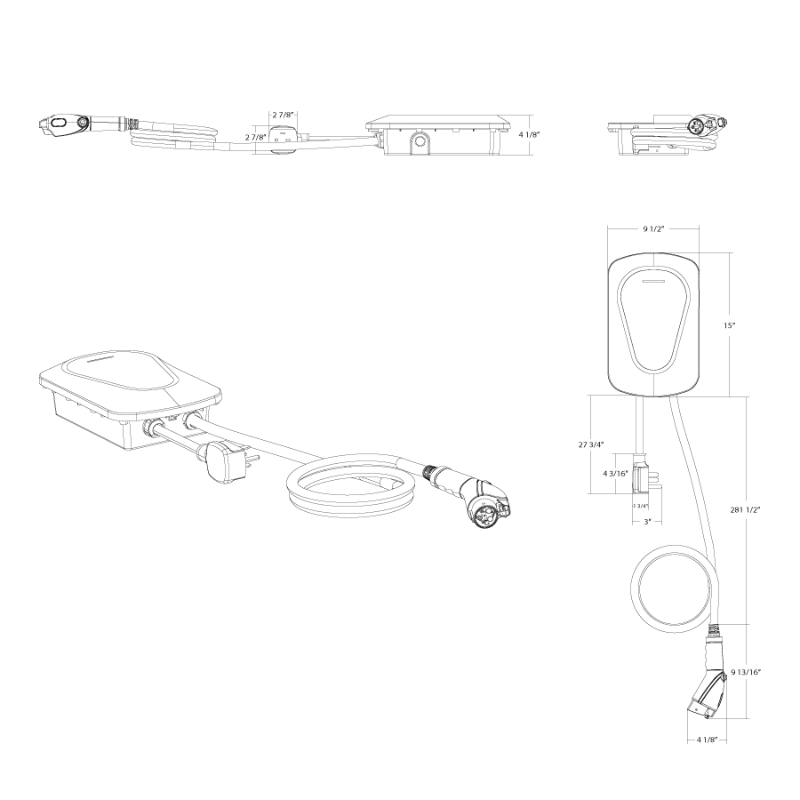 RAB - EVC40/LCBRAB EVC40/LCB EVC Level 2 40A Series with Wi - Fi Electric Vehicle Charger