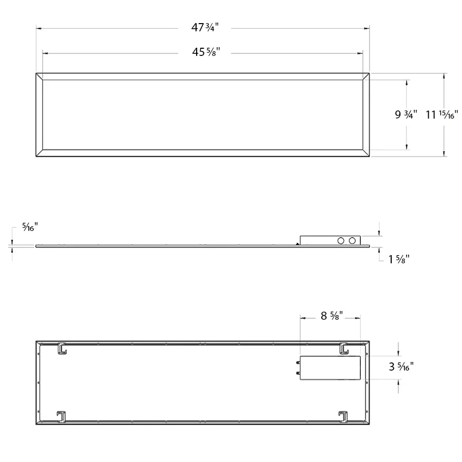RAB - EZP1X4RAB EZP1X4 40W LED 1X4 Drop Ceiling Selectable CCT + Wattage