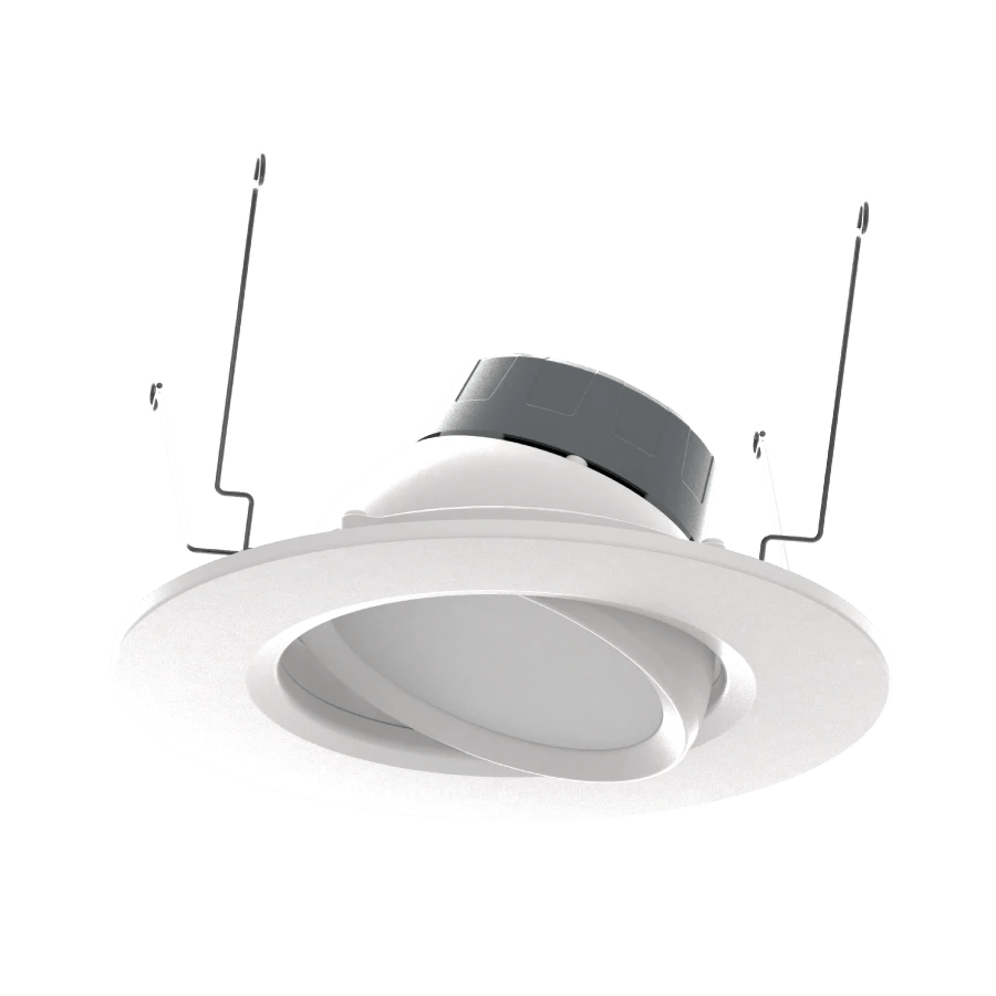 RAB - RA6R119FA120WSRAB RA6R11 11W LED 6" Round Retrofit Downlight Adjustable Gimbal Selectable CCT