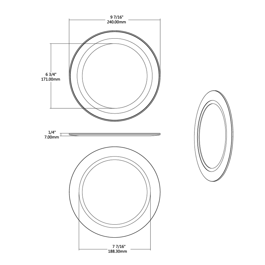 RAB-RFLED-GOOF-6R-8R-WRAB RFLED - GOOF - 6R - 8R - W 6 - 8" Goof Ring