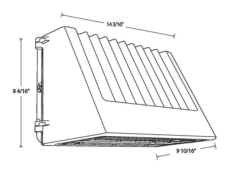 RAB - SLIM17FAFC100RAB SLIM17FAFC100 100W LED Full Cutoff Wallpack Selectable CCT
