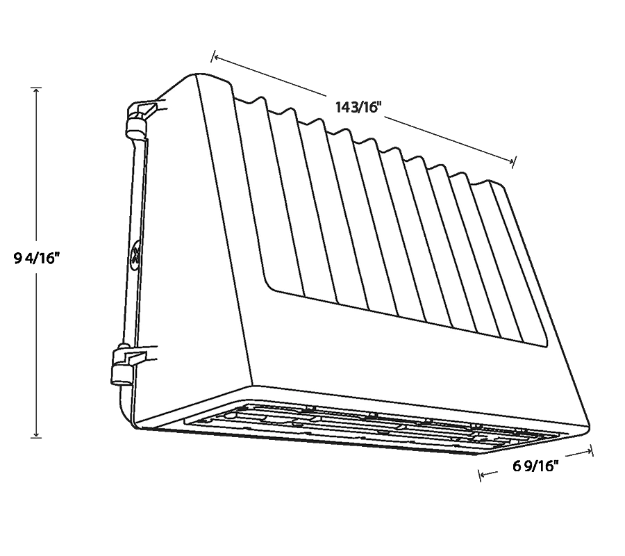 RAB - SLIM17FAFC40RAB SLIM17FAFC40 40W LED Full Cutoff Wallpack Selectable CCT