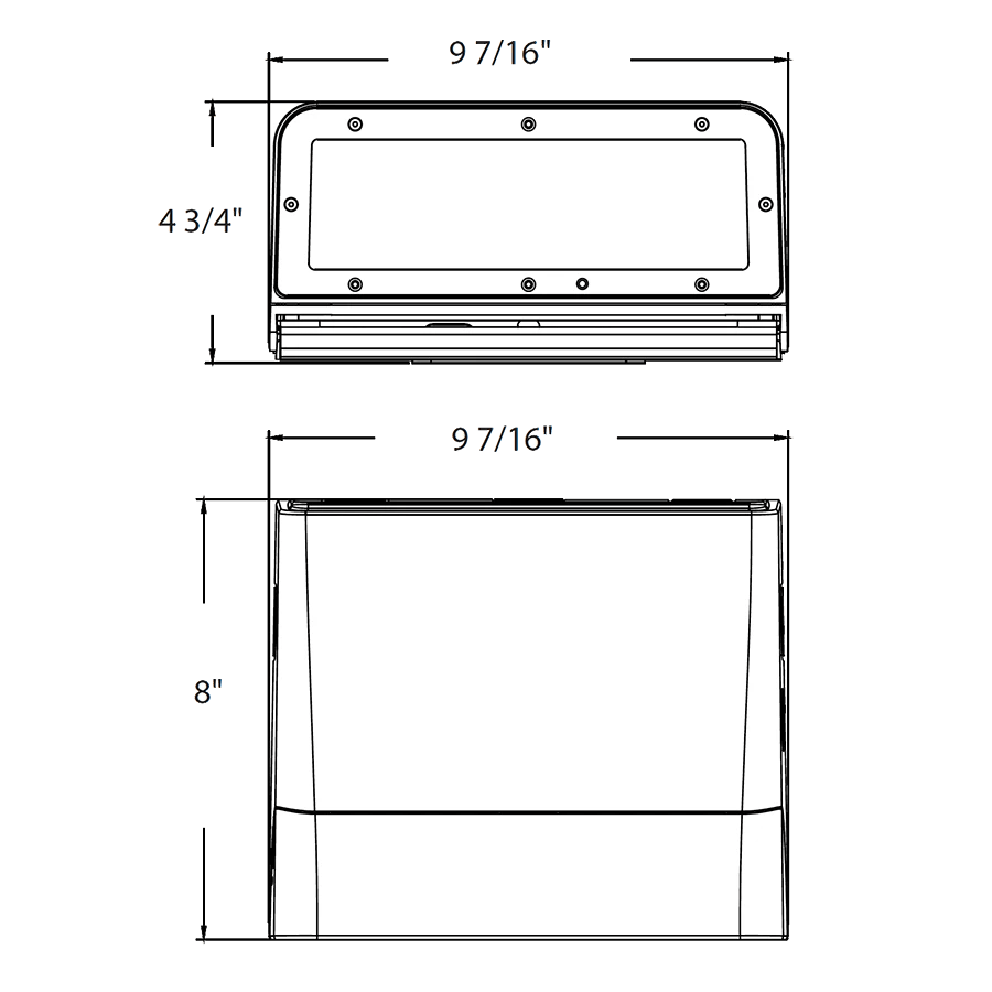 RAB - SLIM22 - S - 60RAB SLIM22 - S - 60 60W LED Wallpack Selectable Wattage CCT & Throw