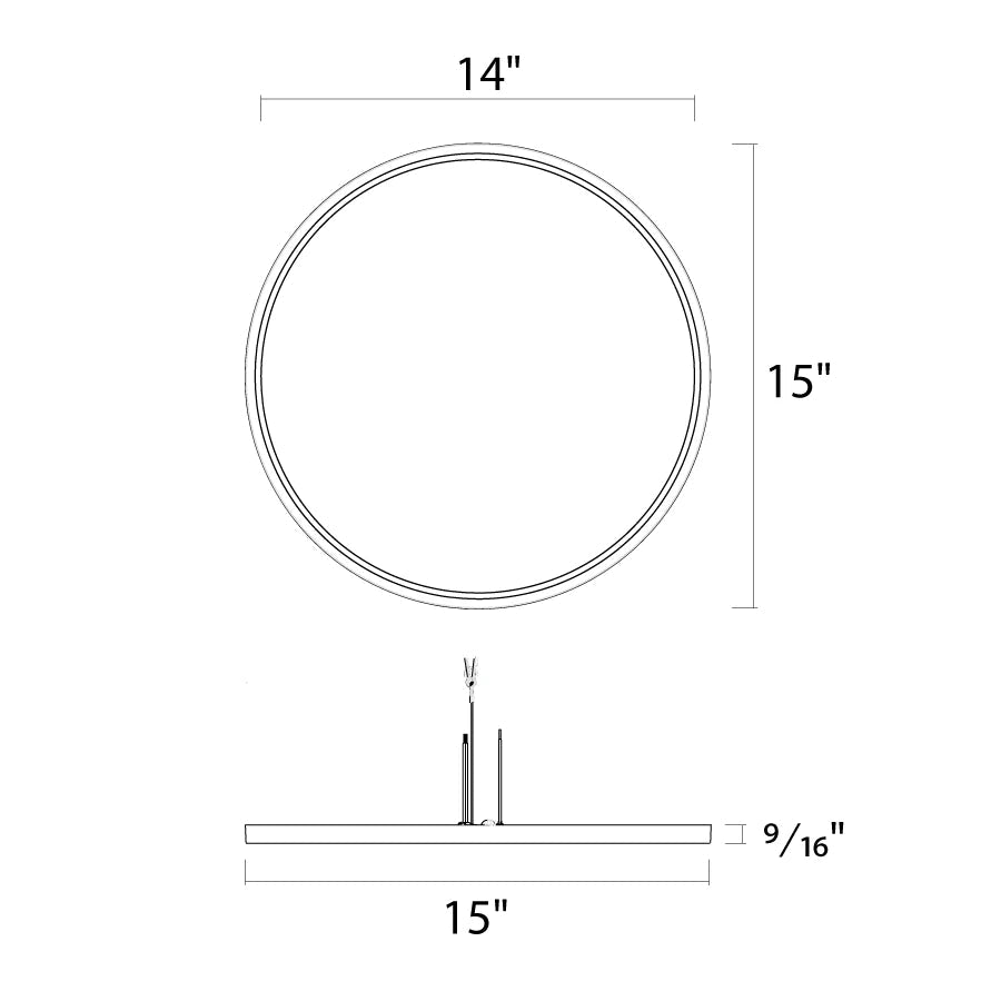 RAB-SUMO-R-15RAB SUMO-R-15 26W LED 15" Surface Mount Selectable CCT