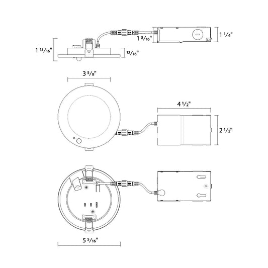 RAB-WFR-4R/PIRRAB WFR - 4R/PIR 9W LED 4" Round Edge - Lit Wafer Selectable CCT W/ PIR