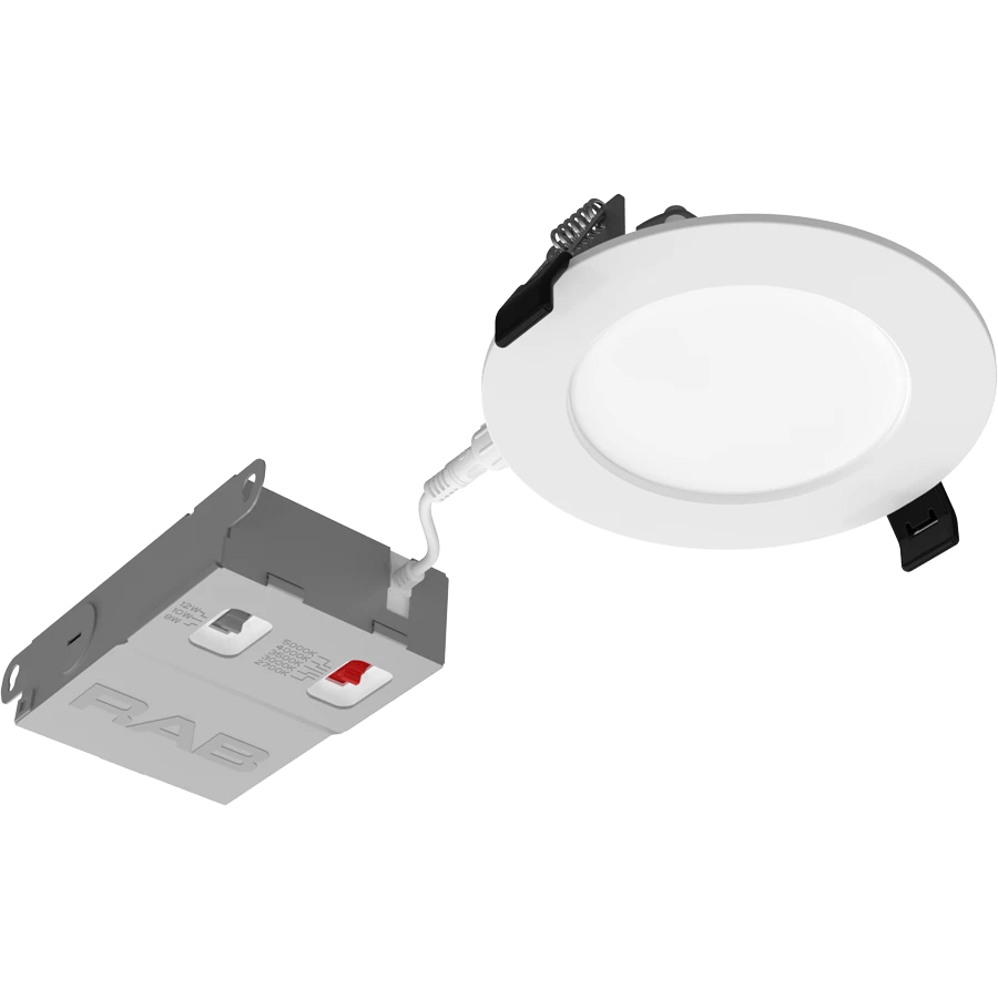 RAB - WFRX - 4DRAB WFRX - 4D 4" 12W LED Edge - Lit Wafer Selectable CCT/Wattage
