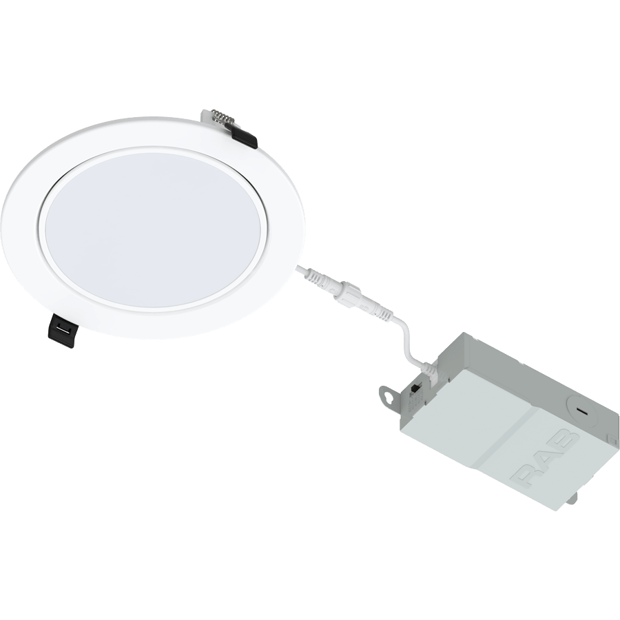 RAB-WGF6RAB WGF6 12W 6" Floating Gimbal Wafer LED Downlight Selectable CCT