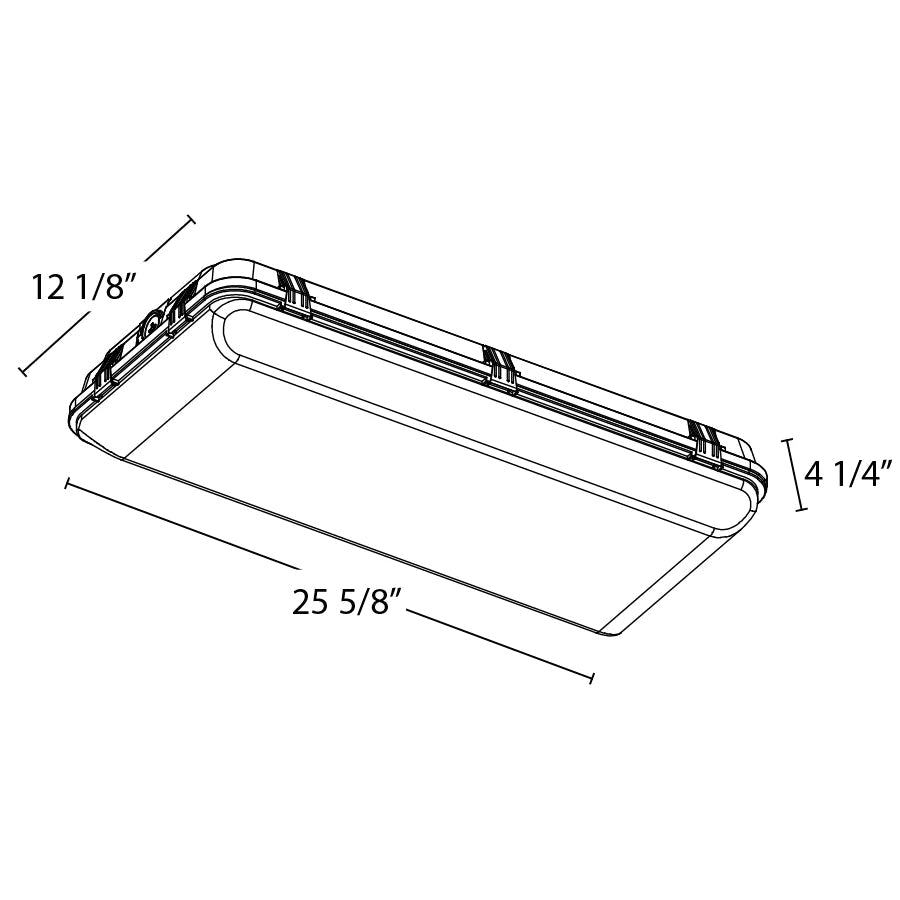 RAB - WHALE2HRAB WHALE2H 135W 2FT LED Wide Vapor Tight Washdown Selectable Wattage/CCT