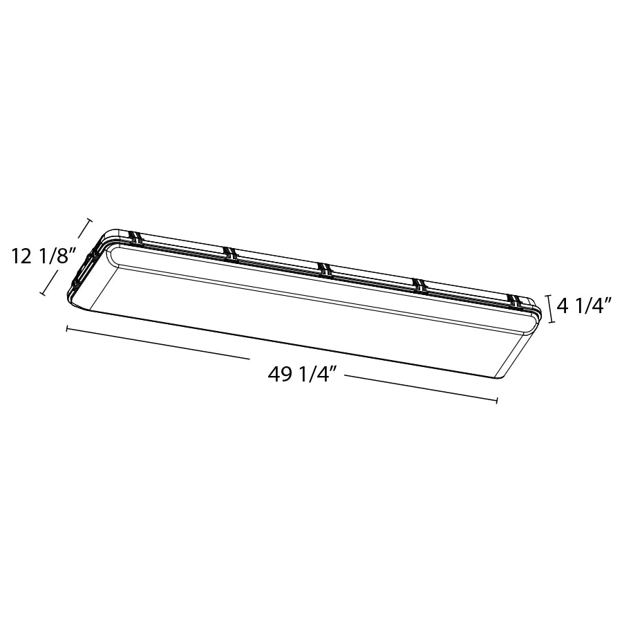 RAB - WHALE4HRAB WHALE4H W 4FT 265W LED Wide Vapor Tight Washdown Selectable Wattage/CCT