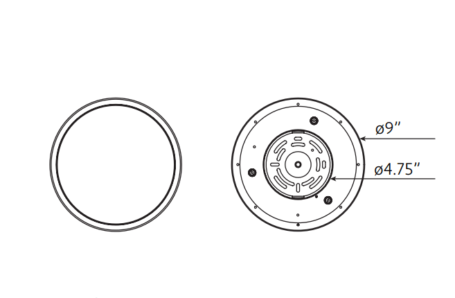 LBU - INV - 9 - CCT - 120 - BK - WD - FRayhil INOVA 9" 15W Surface Mount Selectable CCT