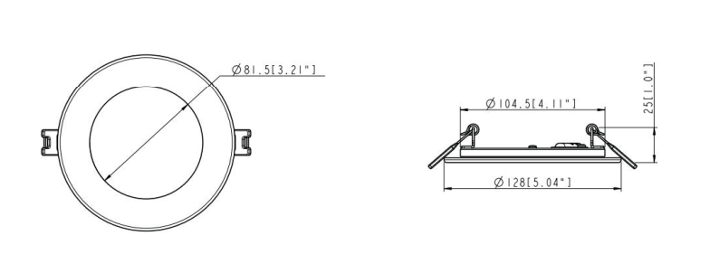 LBU - LCD - RD - LS - 12 - CCT - 120 - WTRayhil Lucid 4" 12W LED Clear Lens Downlight Selectable CCT