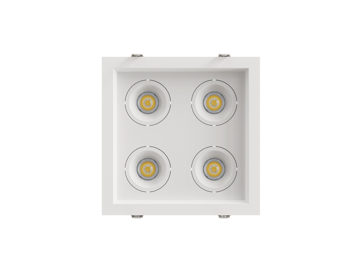 LBU-VOR25-4HS-9-CCTRayhil VOR25-4HS Vortex 2.5" 9W 4-Head Square Recessed LED Downlight Selectable CCT