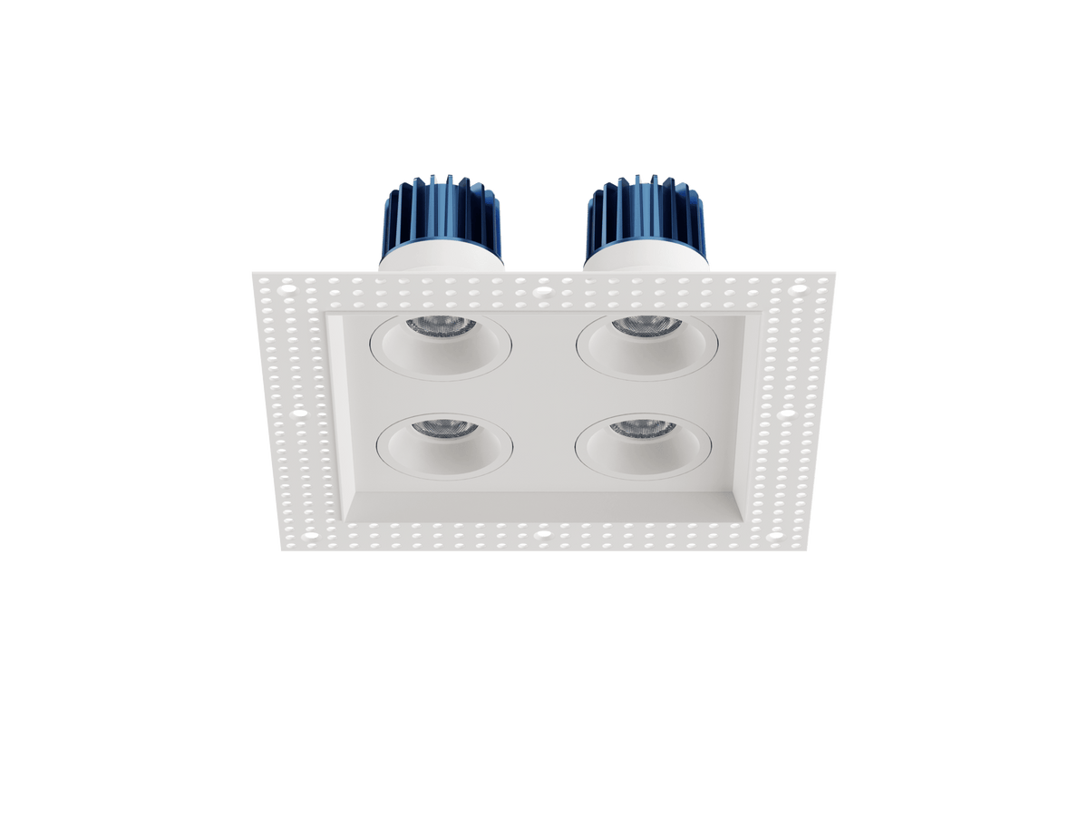 LBU-VOR25TMS-4HS-9-CCTRayhil VOR25TMS-4HS Vortex 2.5" 9W Trimless 4-Head Square Recessed LED Downlight Selectable CCT