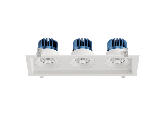 LBU-VOR35-3H-15-CCTRayhil VOR35-3H Vortex 3.5" 15W 3-Head Recessed LED Downlight Selectable CCT