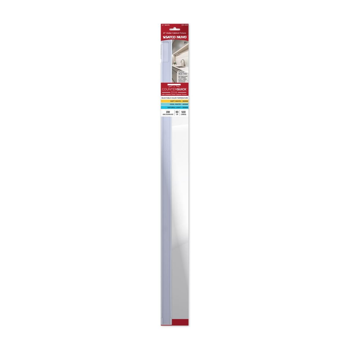 SATCO-63-403SATCO 63 - 403 21" 8W LED Undercabinet Selectable CCT 120V