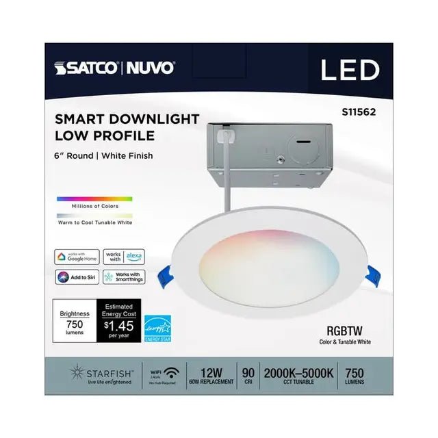 SATCO-S11562SATCO S11562 6" 12W LED Flat Wafer RGBW