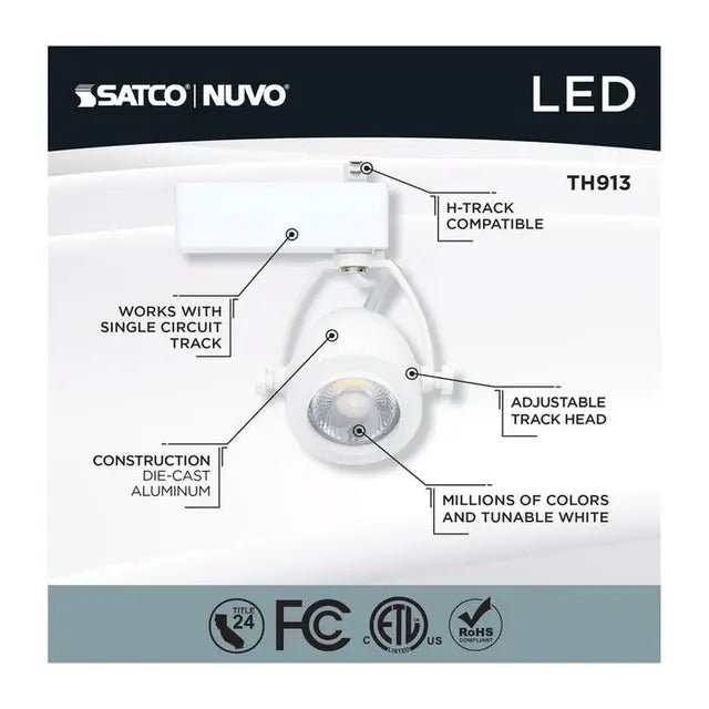 SATCO-TH913Satco TH913 12W LED Pinch Back Track Light RGBTW