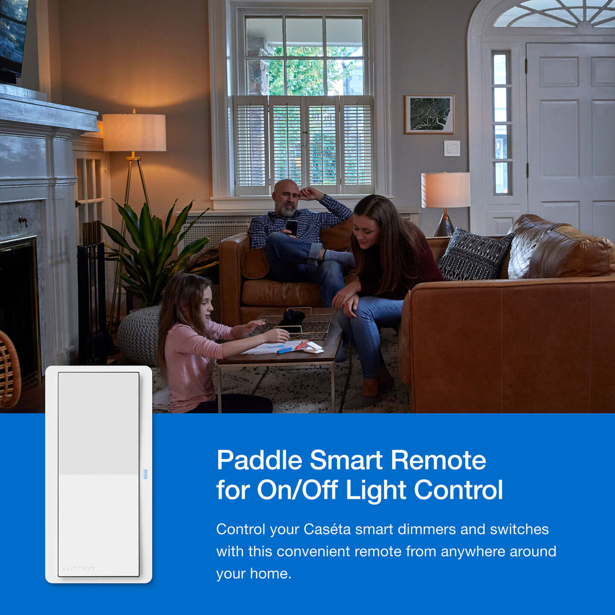 Lutron PJ2-P2B-GWH Pico Paddle Remote, White