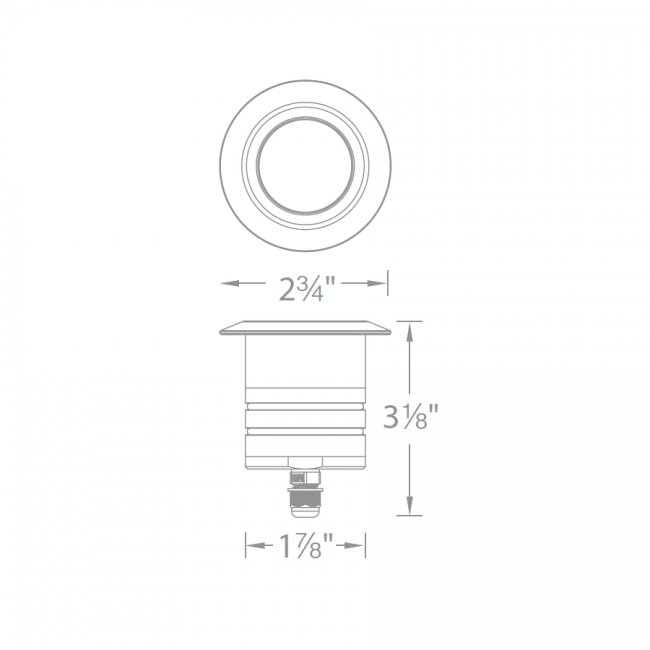 WAC-2021-27SSWAC 2021 2″ 4W LED 2″ Inground Recessed Round Landscape