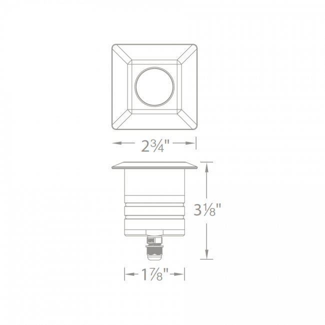 WAC-2052-30SSWAC 2052 4.1W Honeycomb Louver LED 2in 12V Indicator Light
