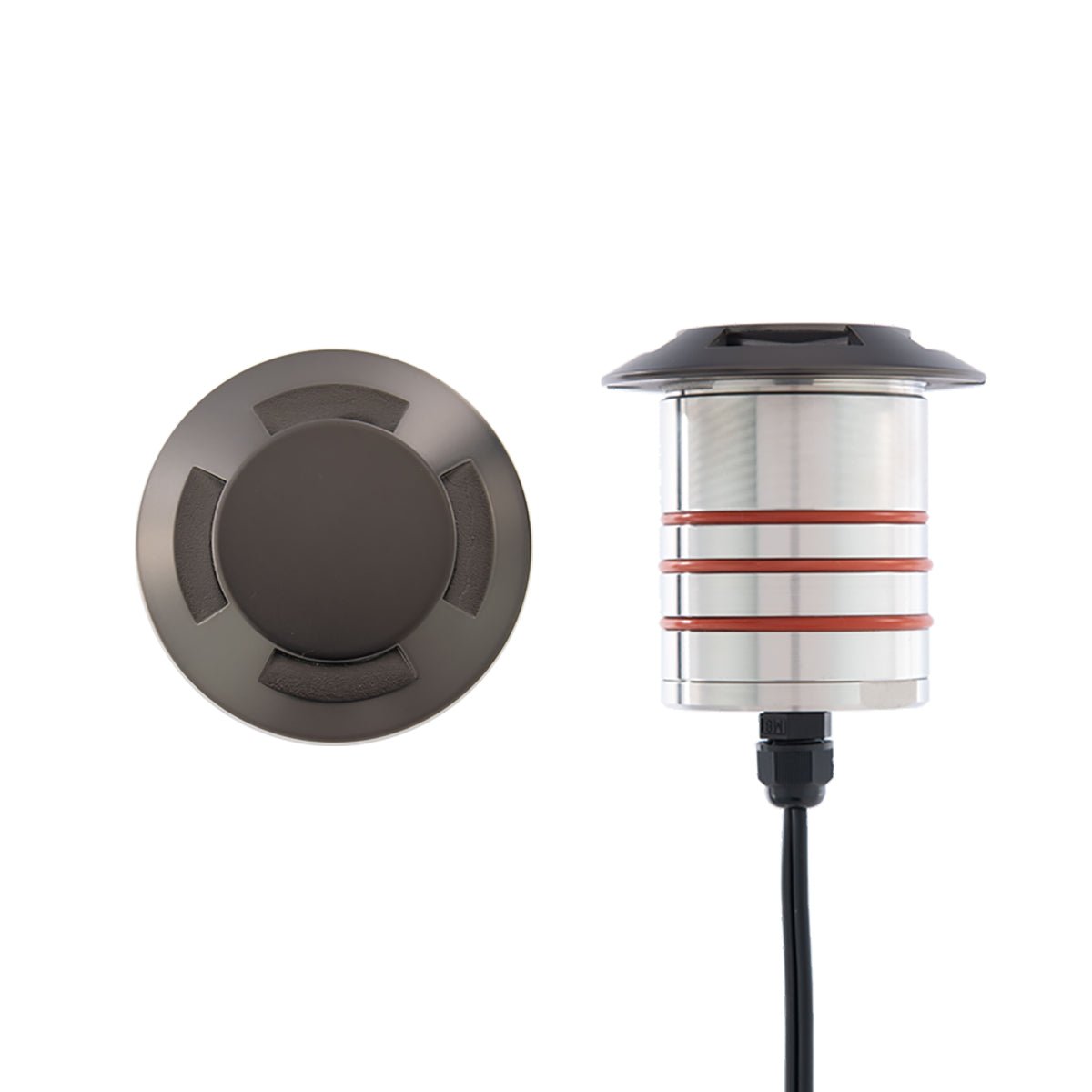 WAC-2101-27BSWAC 2101 2″ 4W LED 2″ Inground Recessed Round Quad Directional Landscape