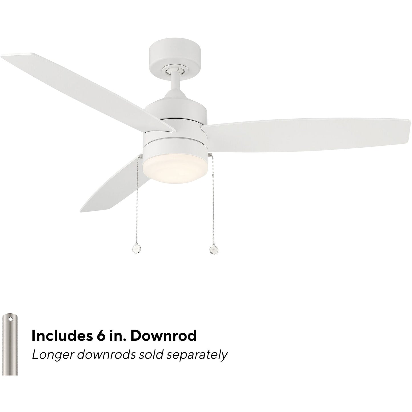WAC - F - 072L - MBWAC ATLANTIS F - 072L 3 Blade 52" Sweep 20W Fan Light 30K