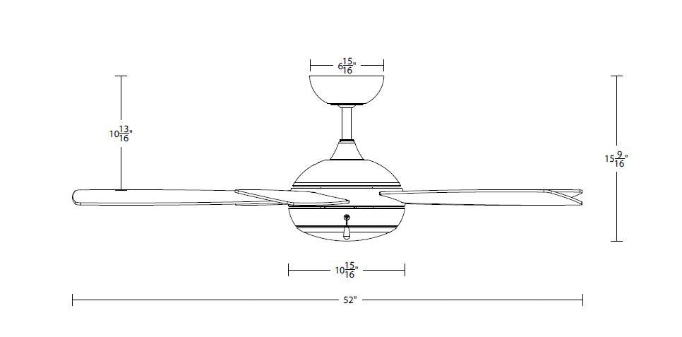 WAC - F - 033L - BNWAC DISC II F - 033L 5 Blade 52" Sweep 24W Fan Light 30K