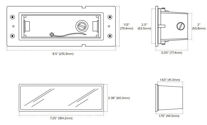 AML-BB2-LED-WWAmerican Lighting 2W LED Brick Light 30K