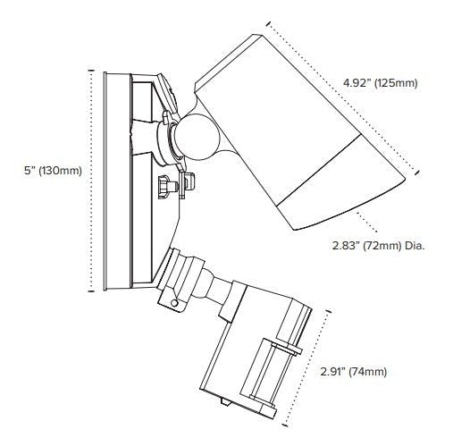 AML-FL2-3CCT-BKAmerican Lighting FORA 20W LED Dual Head Motion Sensing Security Light Selectable CCT