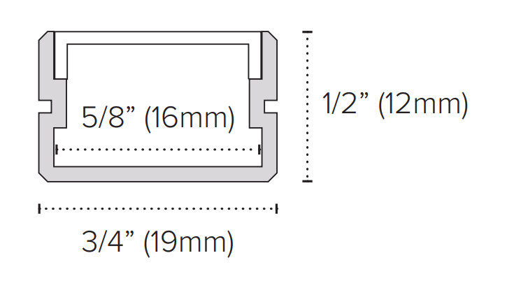 AML-PE-GT-1MAmerican Lighting GT 1 Meter (3' 3") Aluminum Channel
