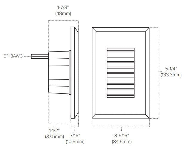 AML-SGL4-120-30-OWAmerican Lighting SGL4 2W LED Horizontal/Vertical Step Light 30K