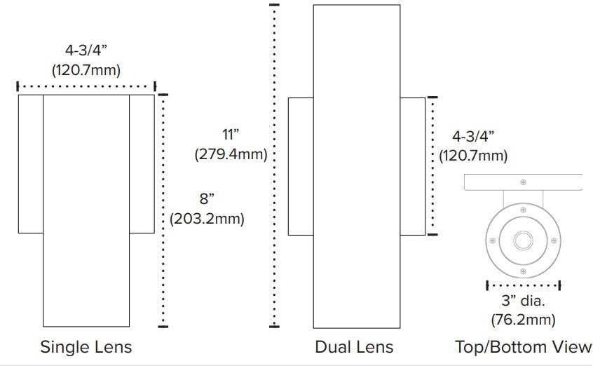 AML-SPKPL-VLTD-RGBTW-BKAmerican Lighting Spektrum+ 12W/24W LED Wall Light