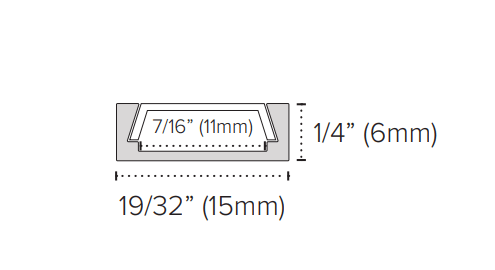 AML-PE-AA1-ENDAmerican Lighting Universal/Mini 1 Meter (3' 3") Universal Aluminum Channel