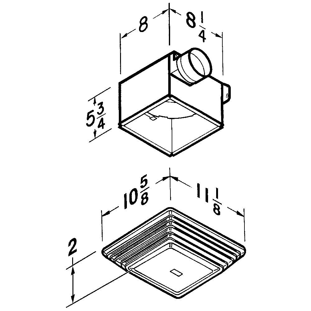 BRO-678Broan 678 50 CFM Ventilation Fan with Light