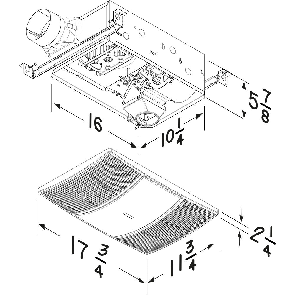 BRO-BHF110Broan BHF110 PowerHeat™ 110 CFM Heater Exhaust Fan