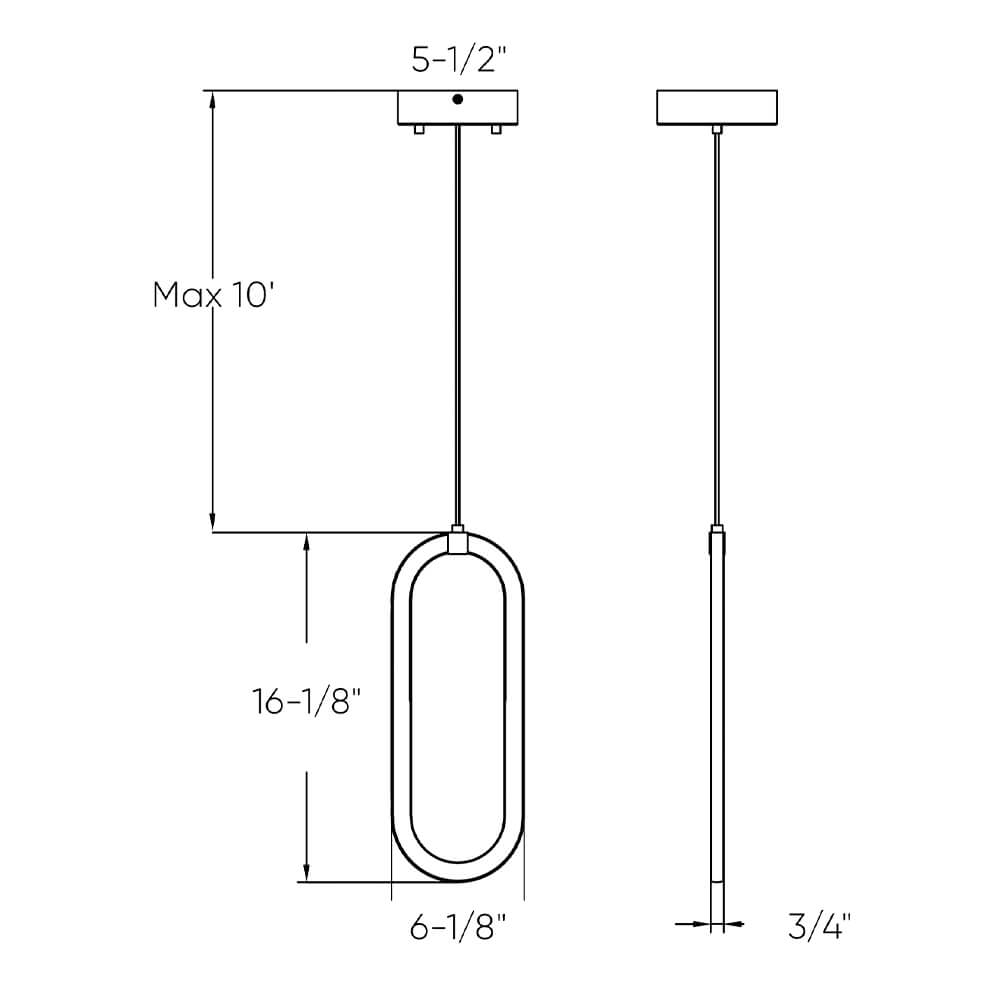 DALS-FPD-CC-GDDals Lighting FPD-CC Atom 16" 23W LED Pendant Selectable CCT