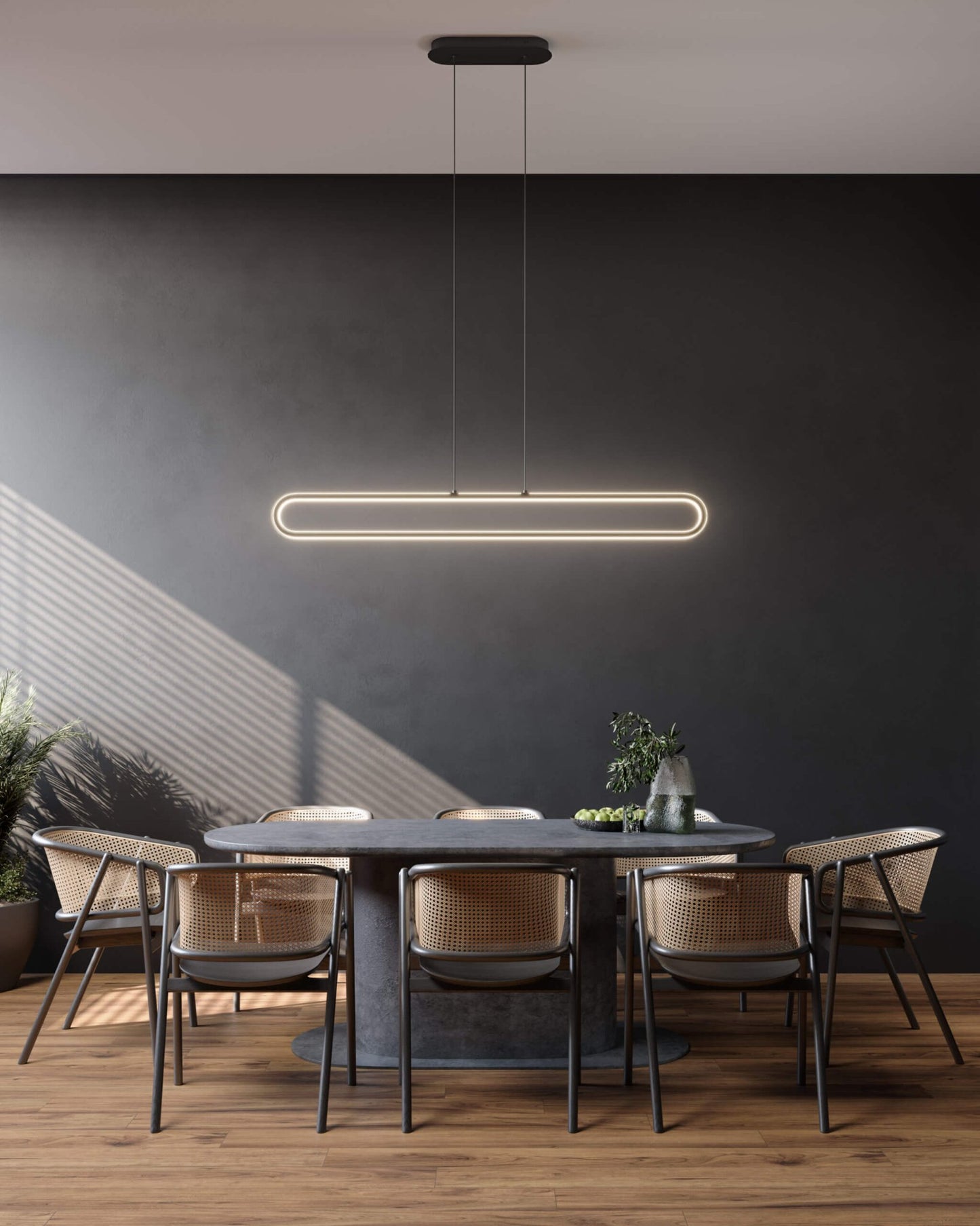 DALS-FPD60-CC-BKDals Lighting FPD60-CC Atom 60" 50W LED Pendant Selectable CCT