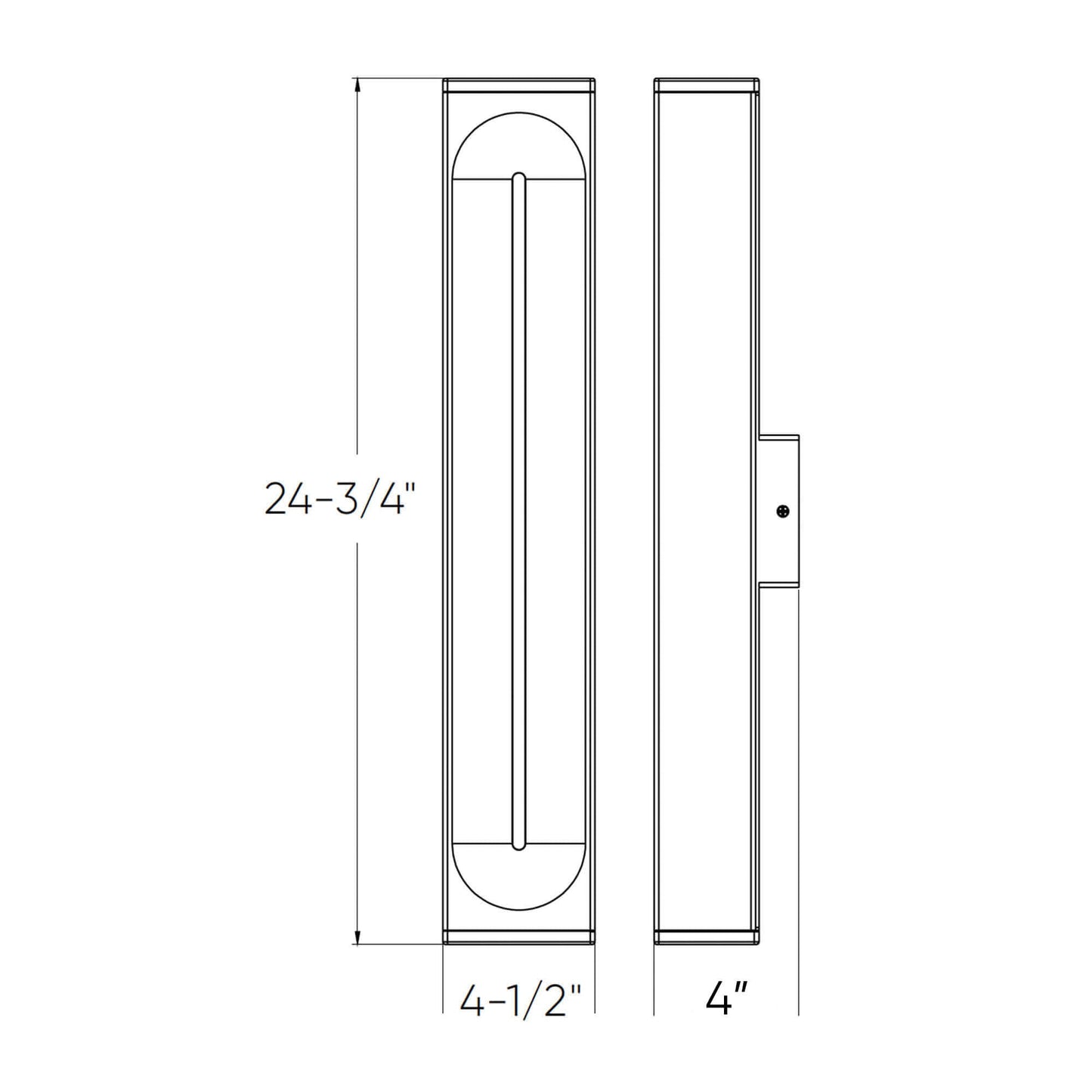 DALS-LWJ24-CC-BKDals Lighting LWJ24-CC 24" 45W LED Wall Sconce Selectable CCT