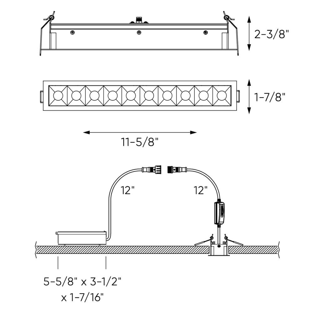 DALS-MSL10-CC-AWHDals Lighting MSL10-CC 11" 24W LED Recessed Multiple Downlight Selectable CCT