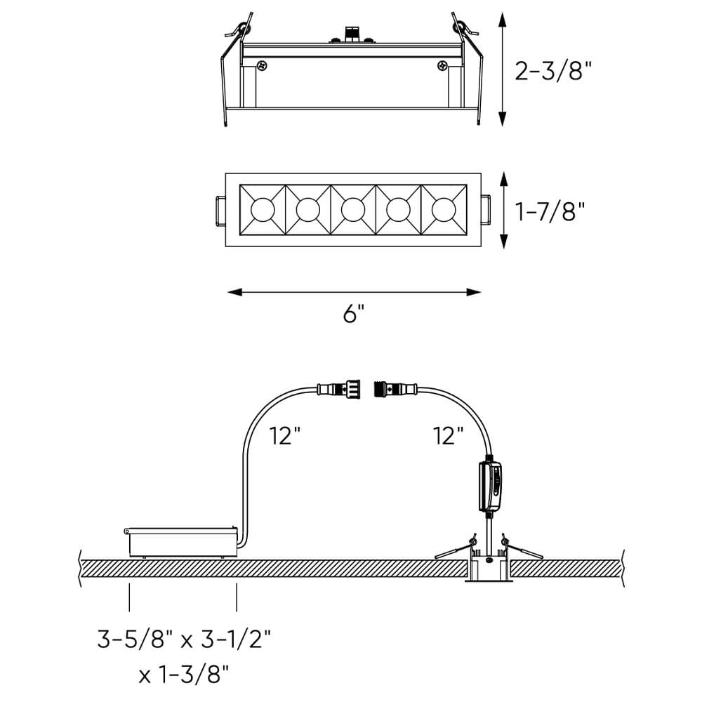 DALS-MSL5-CC-AWHDals Lighting MSL5-CC 6" 14W LED Recessed Multiple Downlight Selectable CCT