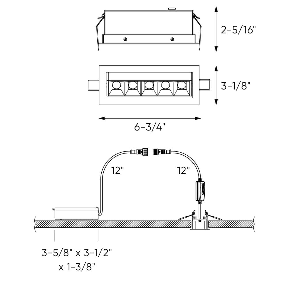 DALS-MSLG5-CC-AWHDals Lighting MSLG5-CC 7" 14W LED Recessed Multiple Gimbaled Downlight Selectable CCT