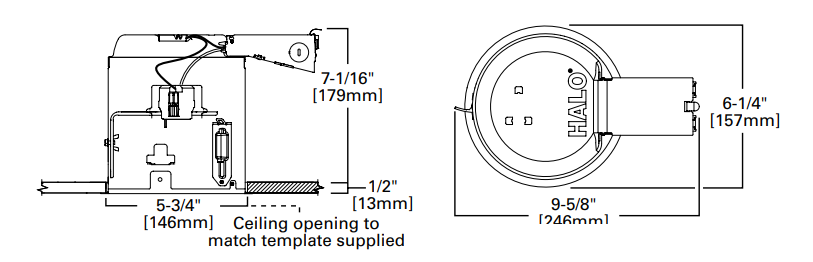 CLD-HALO-E5RICATHALO E5RICAT 5" IC Air-Tite Remodel Housing 120V