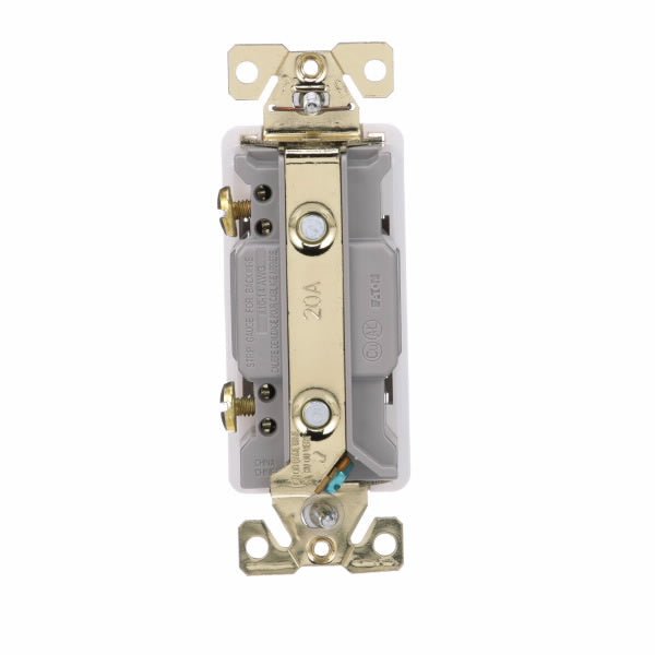 CWD-7621W-BOXEaton 7621W Single Pole Decorator Switch 20 AMP Anti Microbial