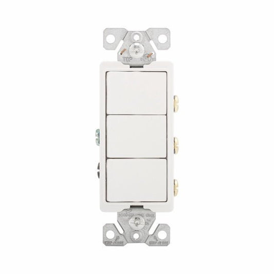 CWD-7729W-BOXEaton 7729W Triplex Combination Decorator Switch