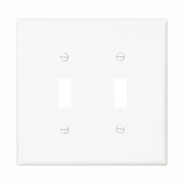 CWD-PJ2WEaton PJ2 Two Gang Toggle Wallplate White/Black