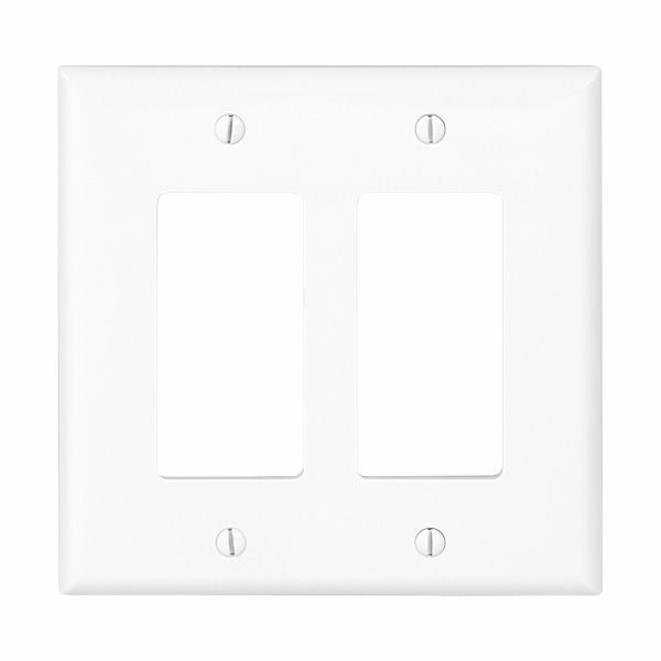 CWD-PJ262WEaton PJ262 Two Gang Decorator Wallplate White/Black