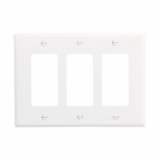 CWD-PJ263WEaton PJ263 Three Gang Decorator Wallplate White/Black