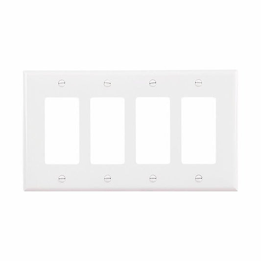 CWD-PJ264WEaton PJ264 Four Gang Decorator Wallplate White/Black