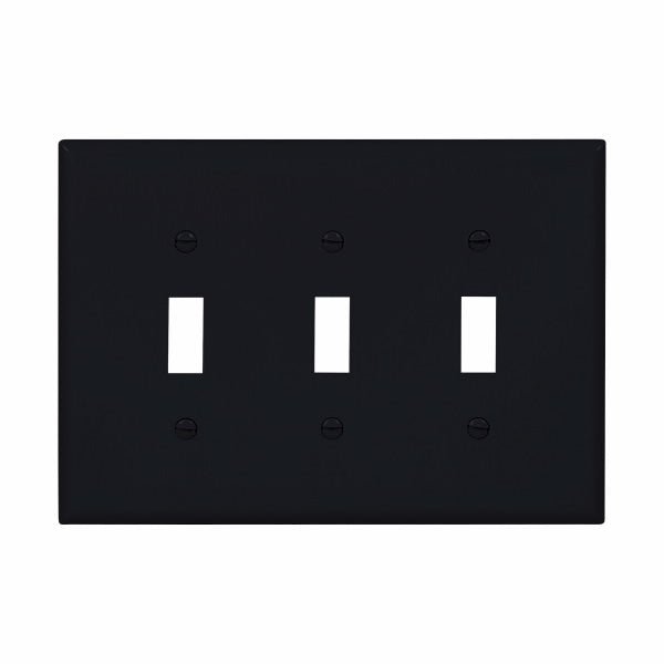 CWD-PJ3BKEaton PJ3 Three Gang Toggle Wallplate White/Black