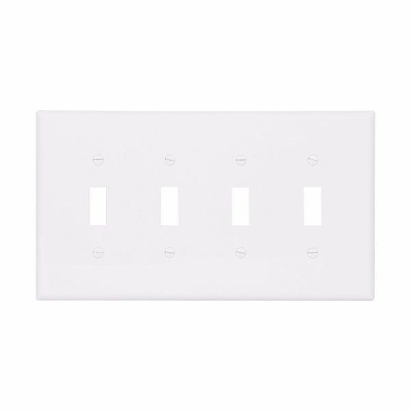 CWD-PJ4WEaton PJ4 Four Gang Toggle Wallplate White/Black